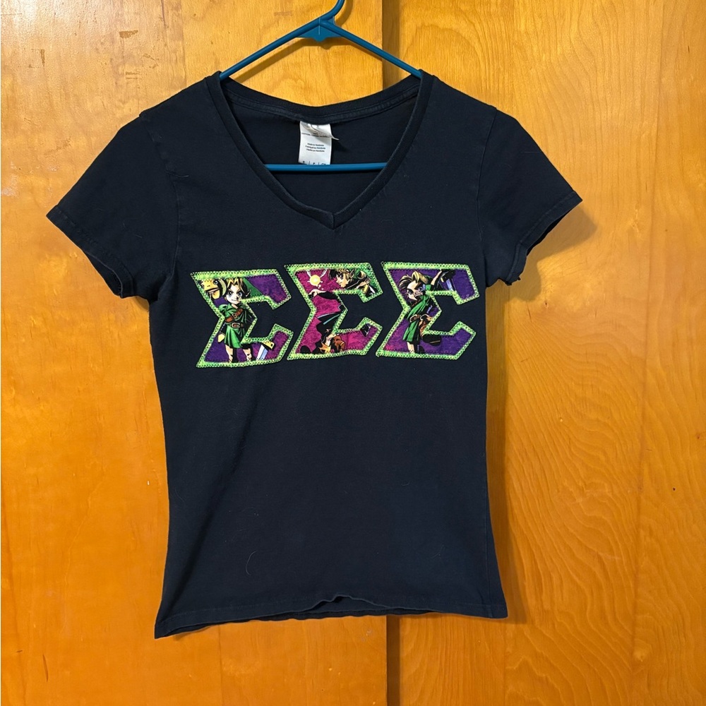 Tri Sigma Letter Tshirt with Legend of Zelda Letter Art